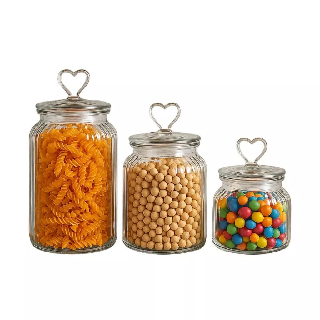 Pote de Vidro Hermético Love - Kit