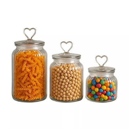 Pote de Vidro Hermético Love - Kit