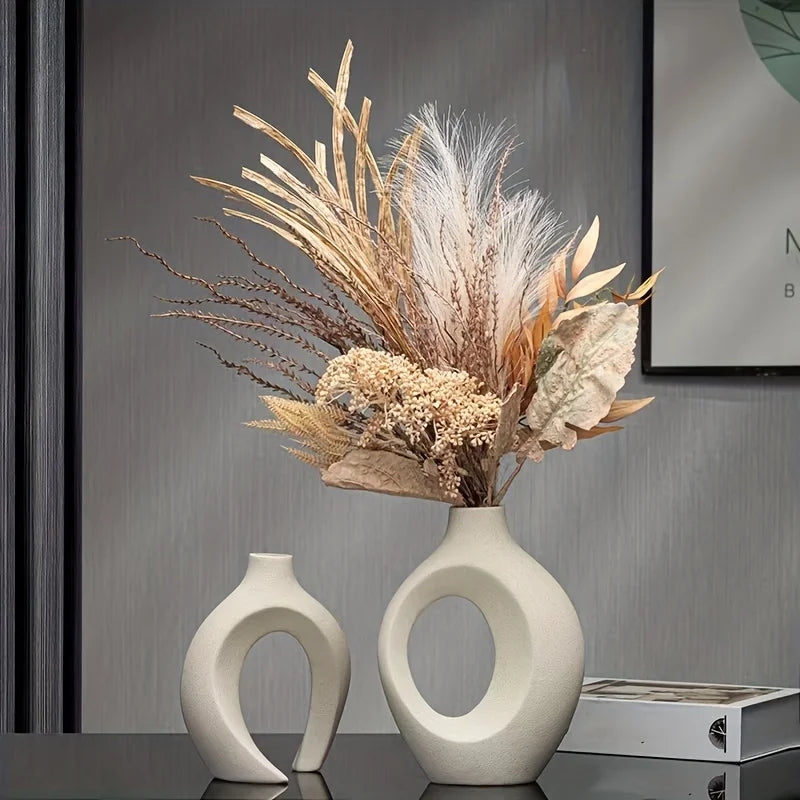 Conjunto Vaso Nórdico Decorativo para Sala