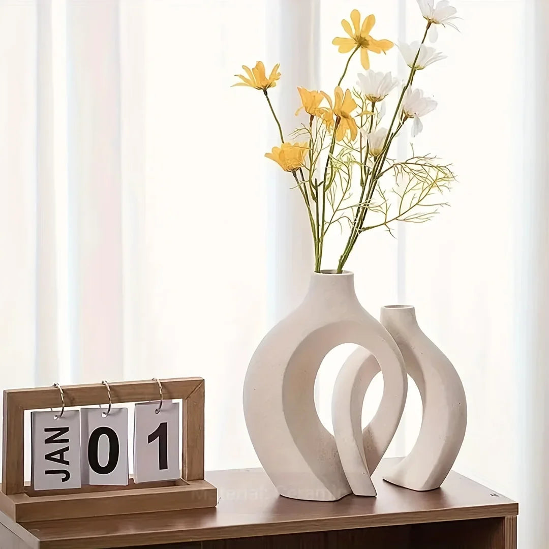 Conjunto Vaso Nórdico Decorativo para Sala