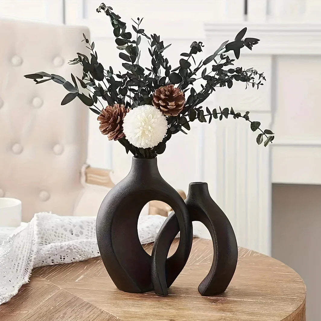 Conjunto Vaso Nórdico Decorativo para Sala