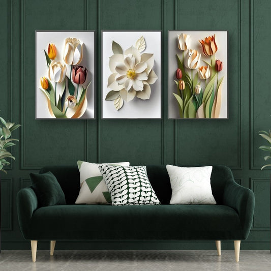 Trio Tulipa Quadros Decorativos
