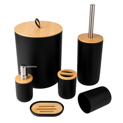 Acessórios Banheiro BlackWhite Bambu (Kit)