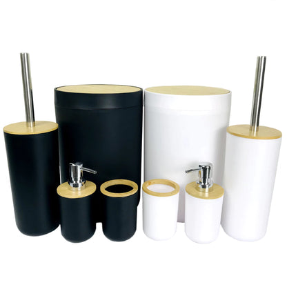 Acessórios Banheiro BlackWhite Bambu (Kit)