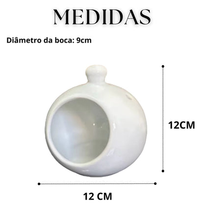Porta Alho Cerâmica Housee