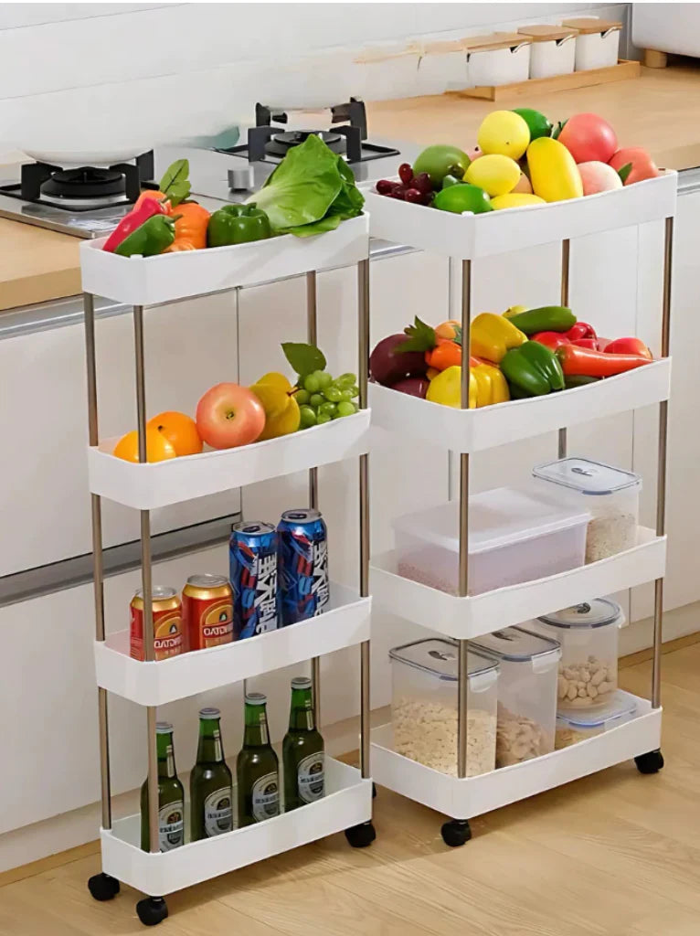Organizador Multiuso com Rodinhas – Mais Espaço e Organização para sua Cozinha