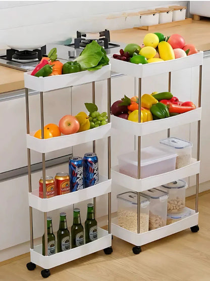 Organizador Multiuso com Rodinhas – Mais Espaço e Organização para sua Cozinha