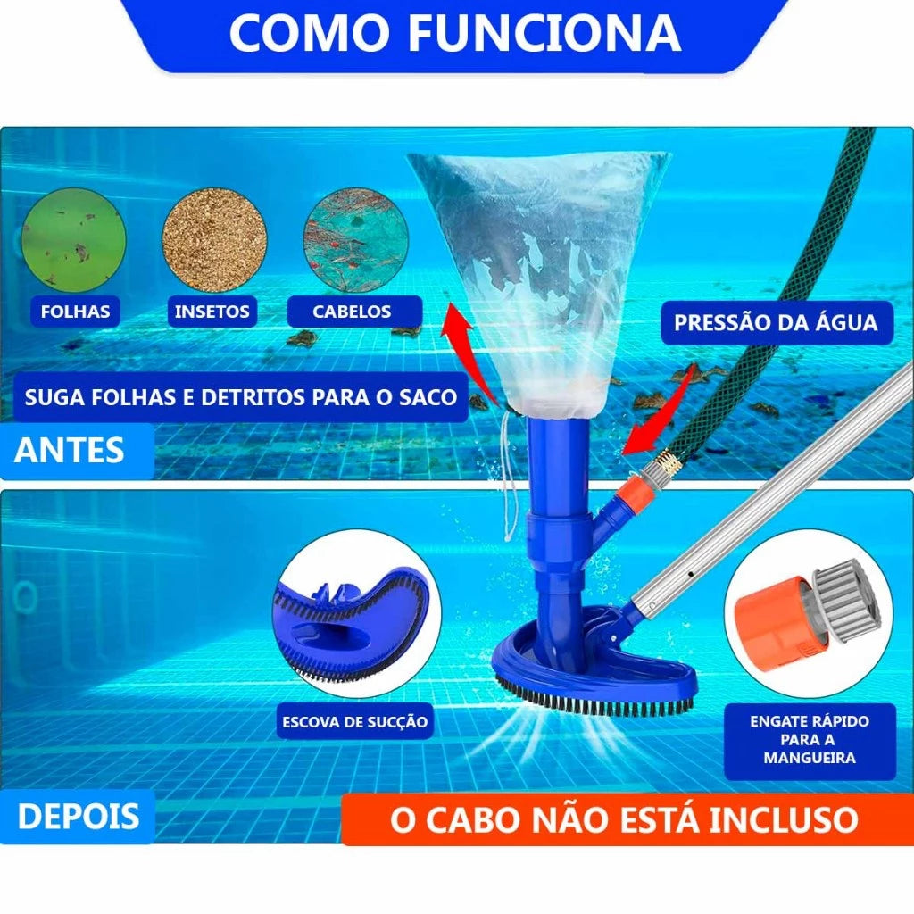 Aspirador de Piscina à Vácuo