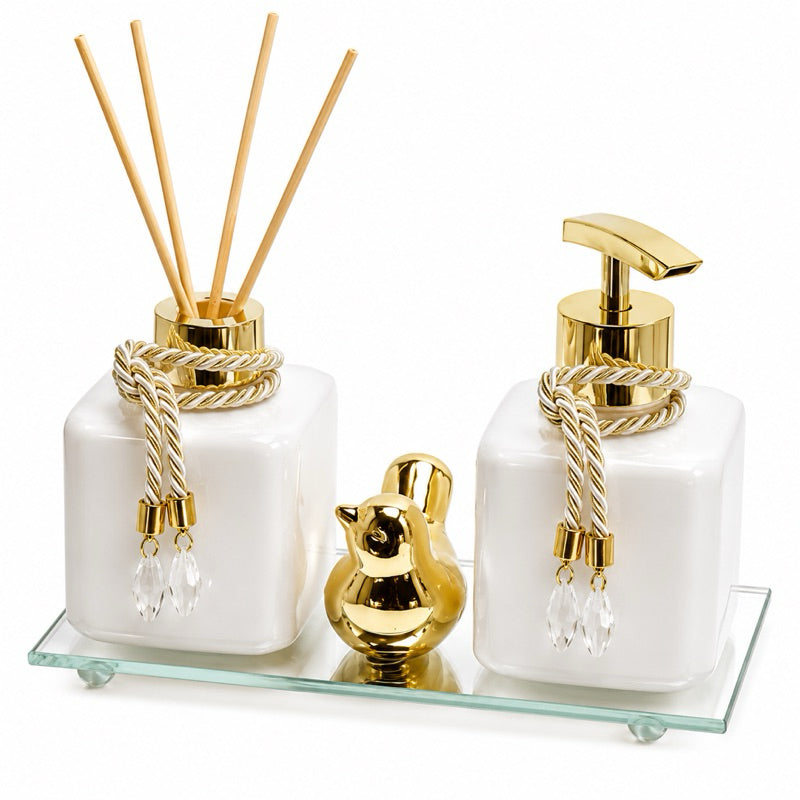 Kit Lavabo 2 Frascos Decorativos Housee