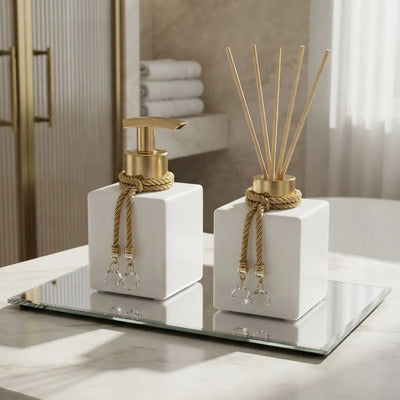 Kit Lavabo 2 Frascos Decorativos Housee