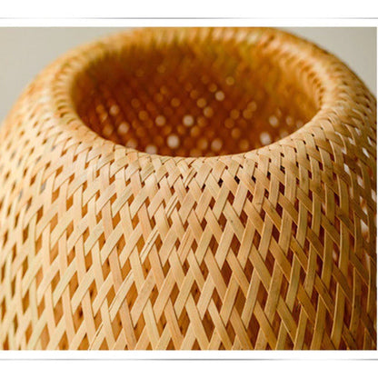 Abajur de Mesa Vintage em Bambu Japonês