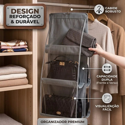 Organizador Suspenso para Bolsas 6 Divisórias