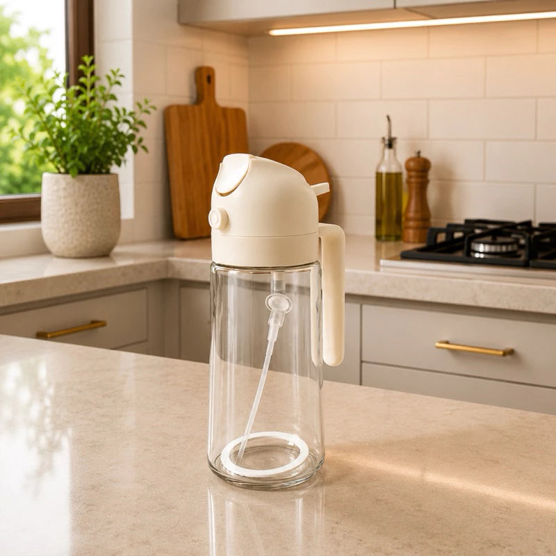 Borrifador Manual para Azeite, Óleo e Vinagre – Pulverizador Spray para Cozinha