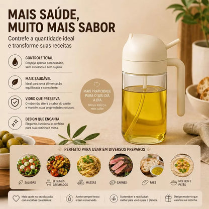 Borrifador Manual para Azeite, Óleo e Vinagre – Pulverizador Spray para Cozinha