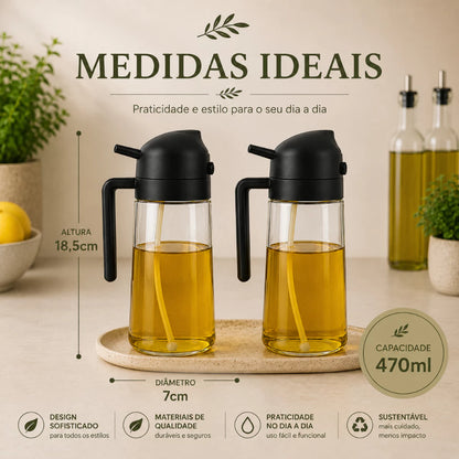 Borrifador Manual para Azeite, Óleo e Vinagre – Pulverizador Spray para Cozinha