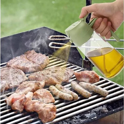 BORRIFADOR SPRAY 2 EM 1 PARA AZEITE, ÓLEO E VINAGRE 470ML | DOSADOR + SPRAY