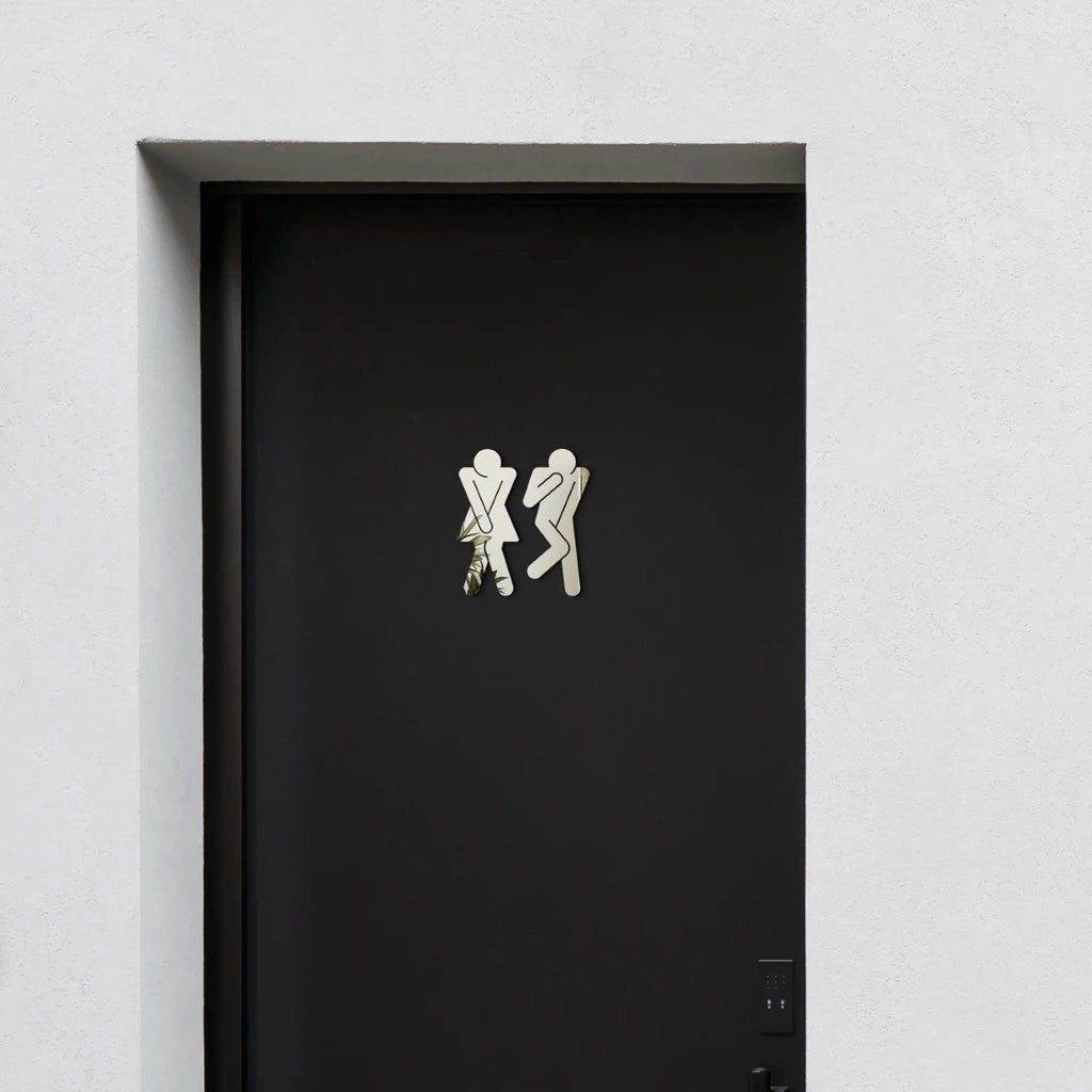 Espelho Decorativo para Sinalização Banheiro