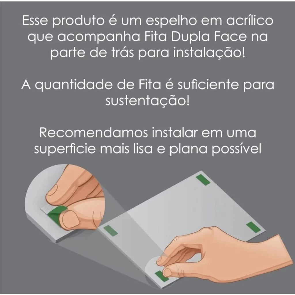 Espelho Decorativo para Sinalização Banheiro