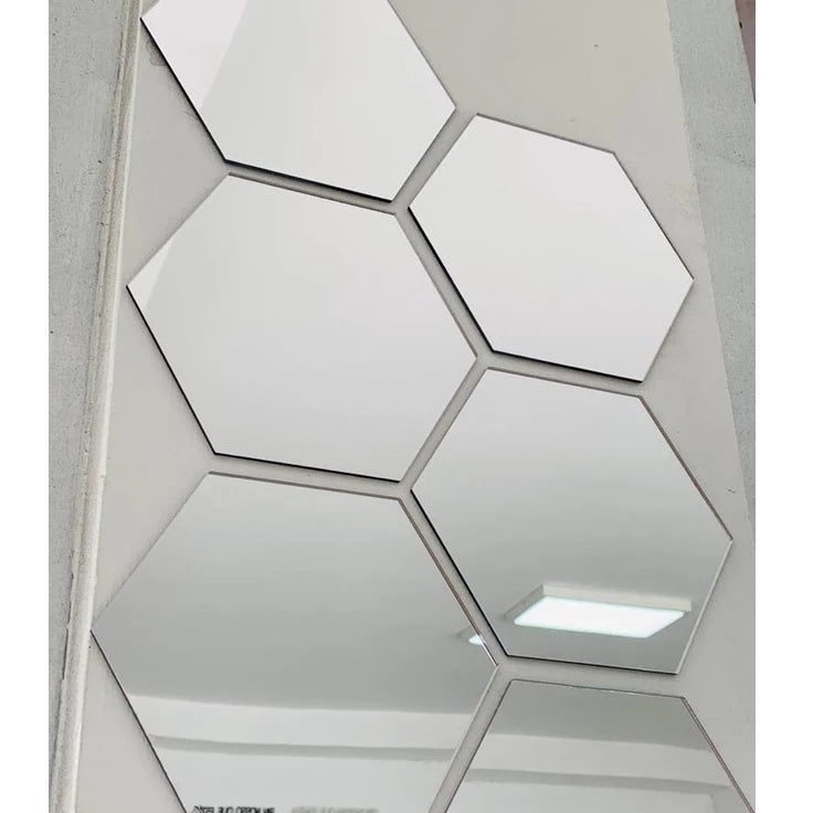 Espelhos Adesivo Hexagonal Decorativos (Kit)