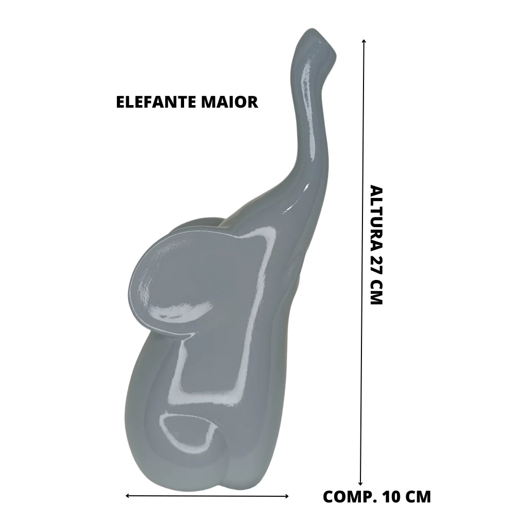 Dupla Elefantes Decorativos de Cerâmica