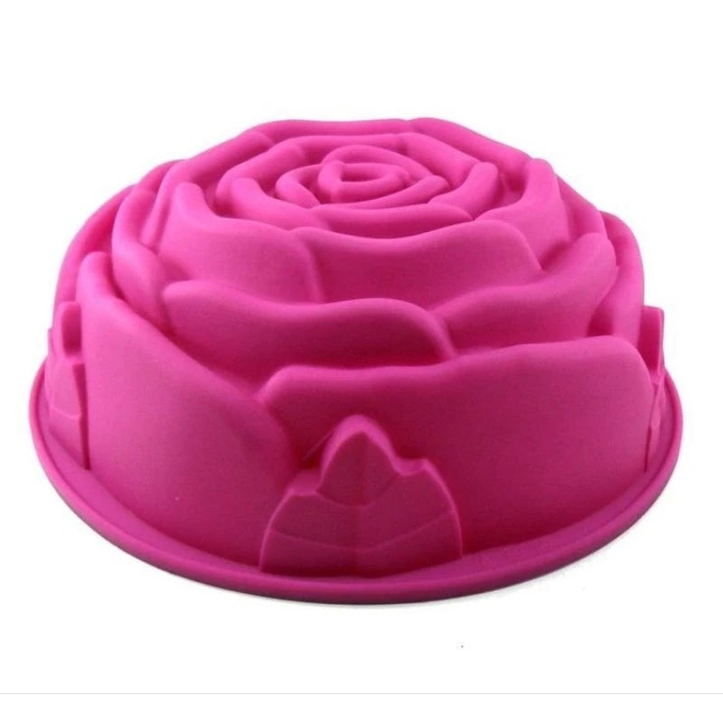 Forma para Bolo de Silicone Formato Rosa