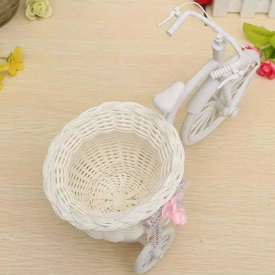 Mini Triciclo Decorativo Cesta De Plástico Para Sala Decoração Enfeite