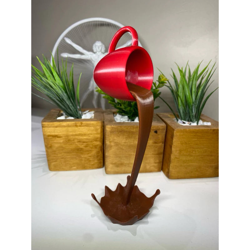 Decoração Xicara Flutuante em 3D Grande, Media e Pequena em impressao 3D