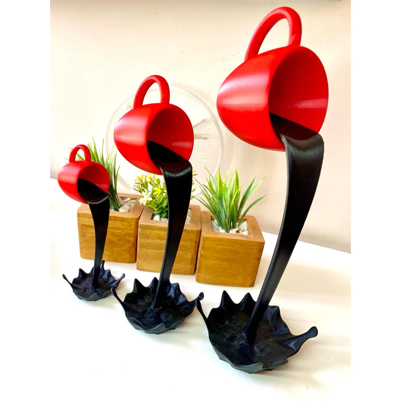 Decoração Xicara Flutuante em 3D Grande, Media e Pequena em impressao 3D