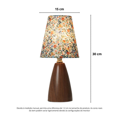 Abajur Luminária de Mesa  Floral