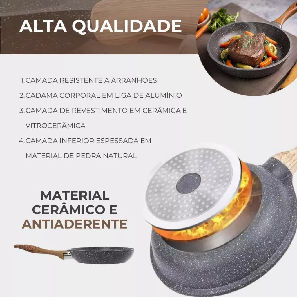 Frigideira Antiaderente de Alumínio