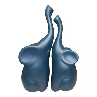 Dupla Elefantes Decorativos de Cerâmica