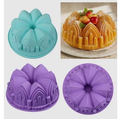 Forma Castelo de Silicone Para Bolo