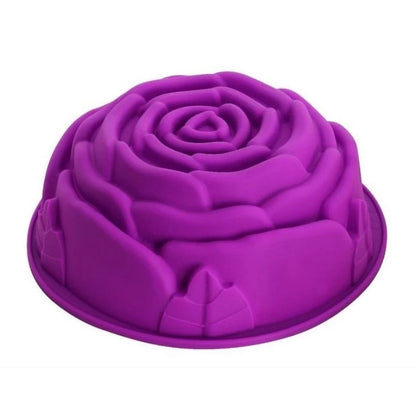 Forma para Bolo de Silicone Formato Rosa