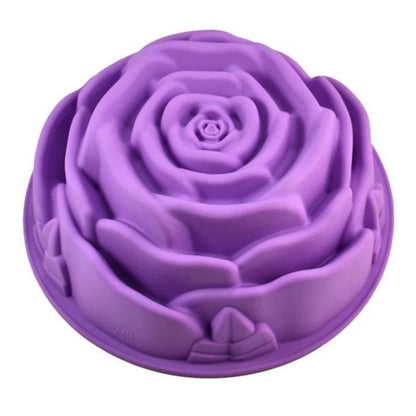Forma para Bolo de Silicone Formato Rosa