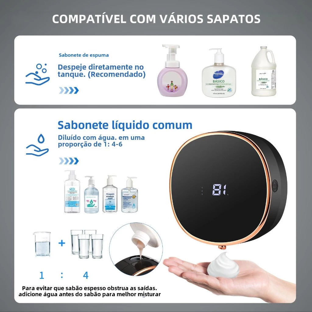 Dispensador de  Sabão Líquido Digital