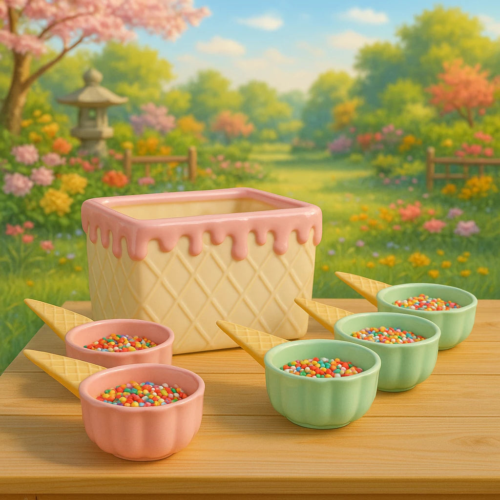Bowl Cerâmica Em Forma De Casquinha Sorvete Para Sobremesas