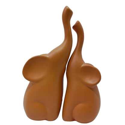 Dupla Elefantes Decorativos de Cerâmica