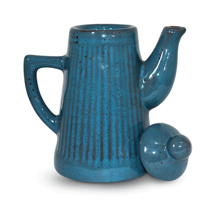 Jogo de Bule e Leiteira Cerâmica Frisado