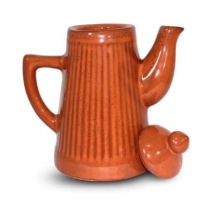 Jogo de Bule e Leiteira Cerâmica Frisado