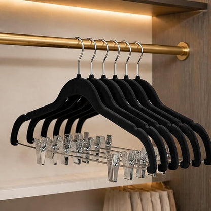 Kit 10 Cabides de Veludo Premium