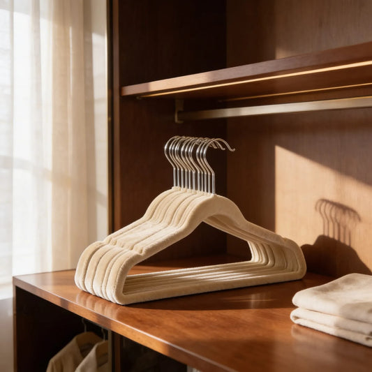 Kit 10 Cabides de Veludo Premium