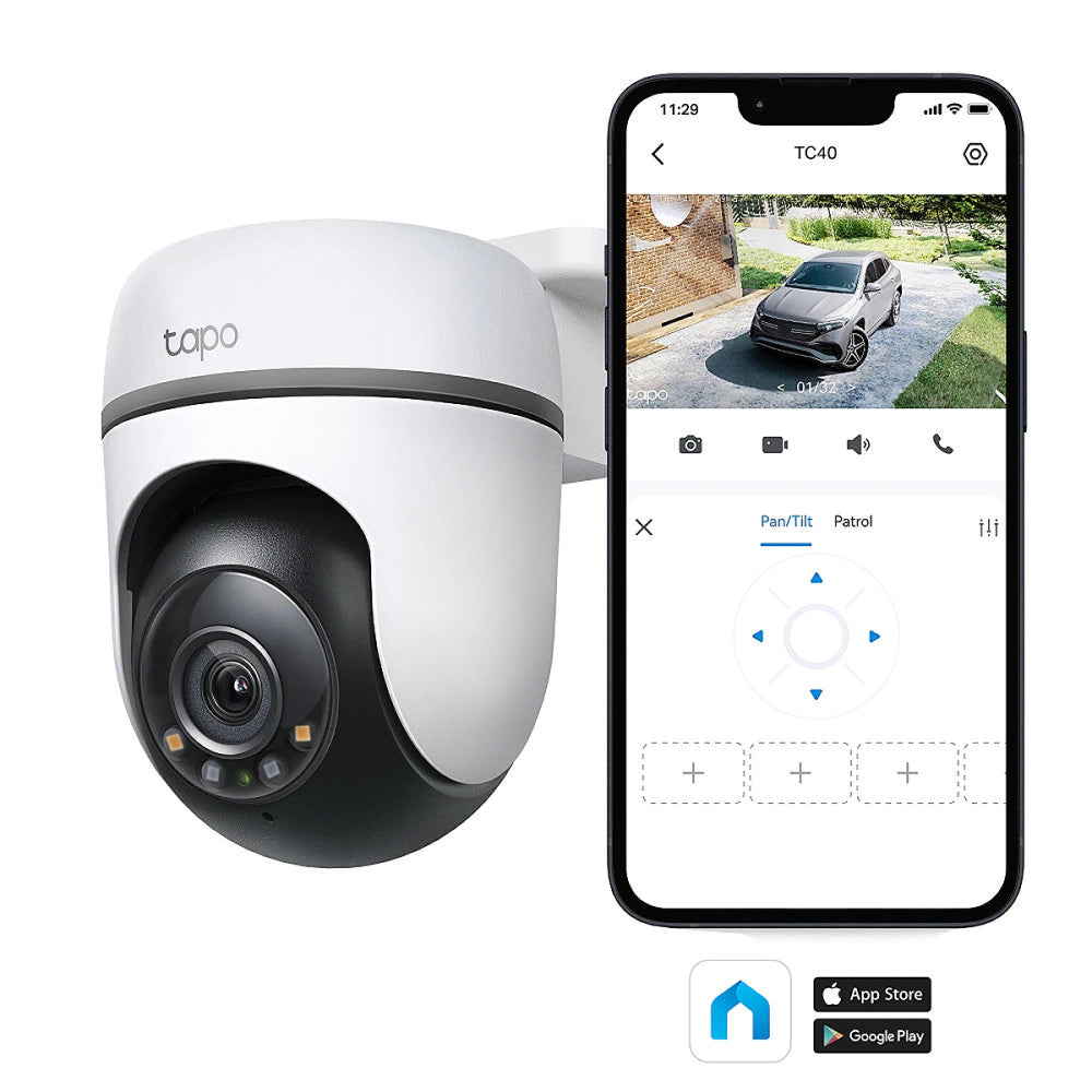 Câmera de Segurança TP-Link FHD Wi-Fi 360 IP65 Tapo TC40