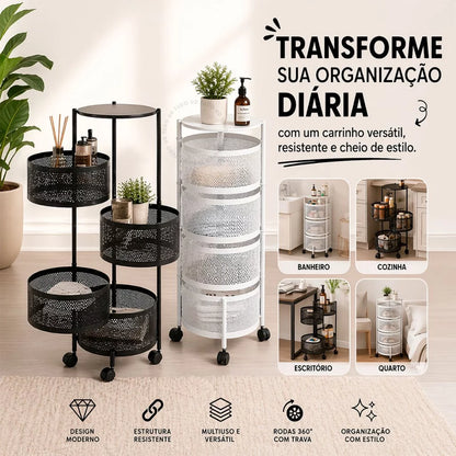 Carrinho Organizador Fruteira Gaveteiro Multiuso Com Rodinhas