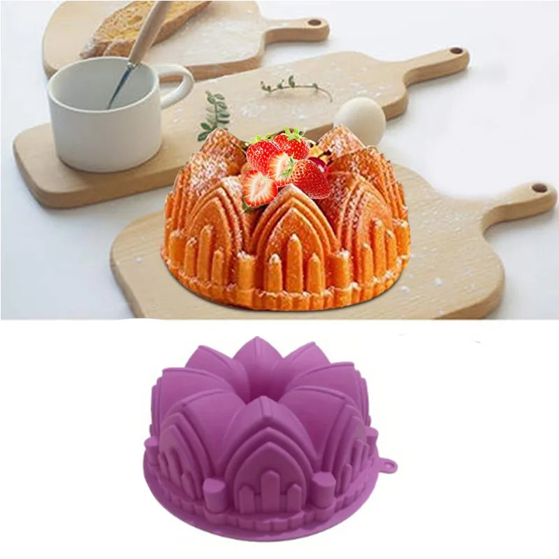 Forma Castelo de Silicone Para Bolo