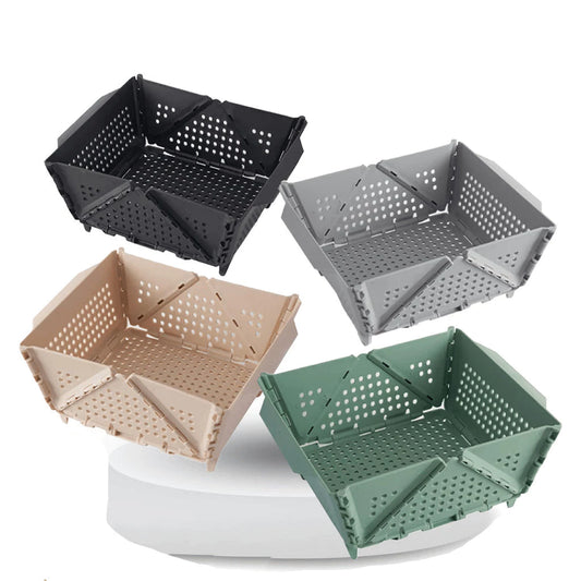 Cesta Dobrável Multiuso - Kit 3 Peças