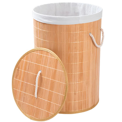 Cesto De Roupas Bambu Redondo Housee