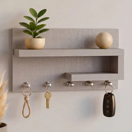 Porta Chaves Organizador Com Prateleira Decorativa