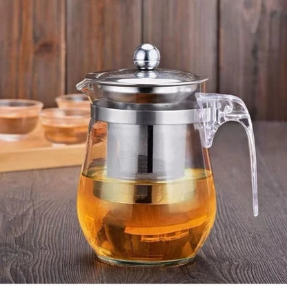 Bule de Vidro Borossilicato com Infusor 750ml – Tampa em Inox