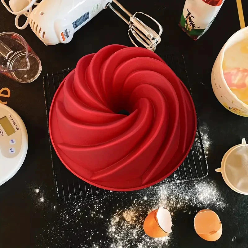 Forma Vazada de Silicone para Bolo Formato Espiral