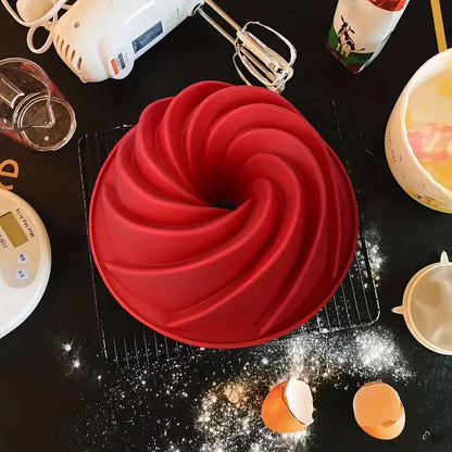 Forma Vazada de Silicone para Bolo Formato Espiral